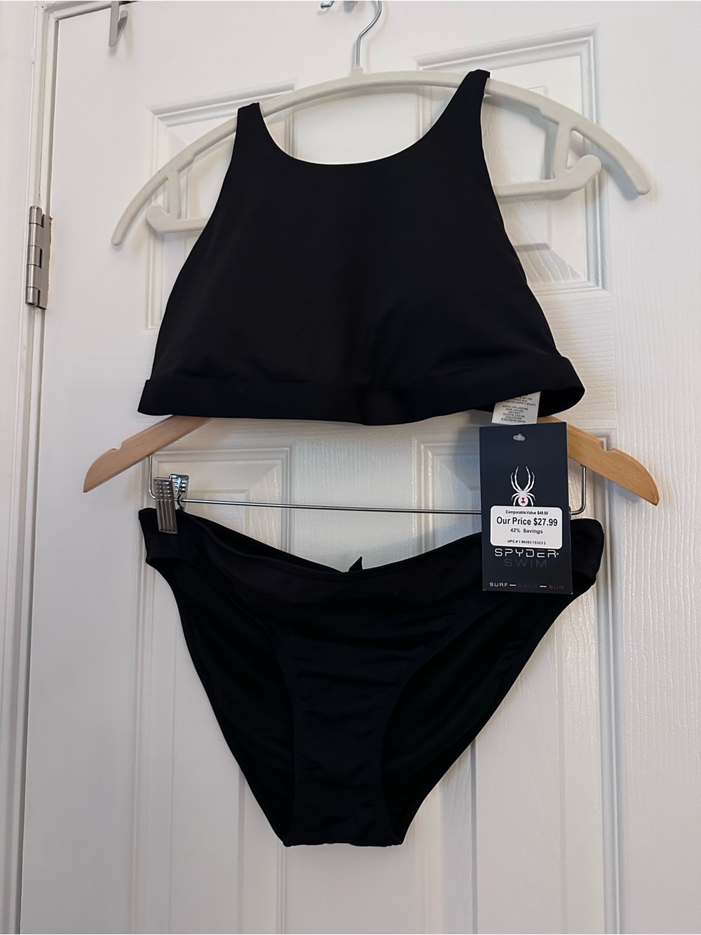 Spyder Black Two-Piece Swim Bikini Set